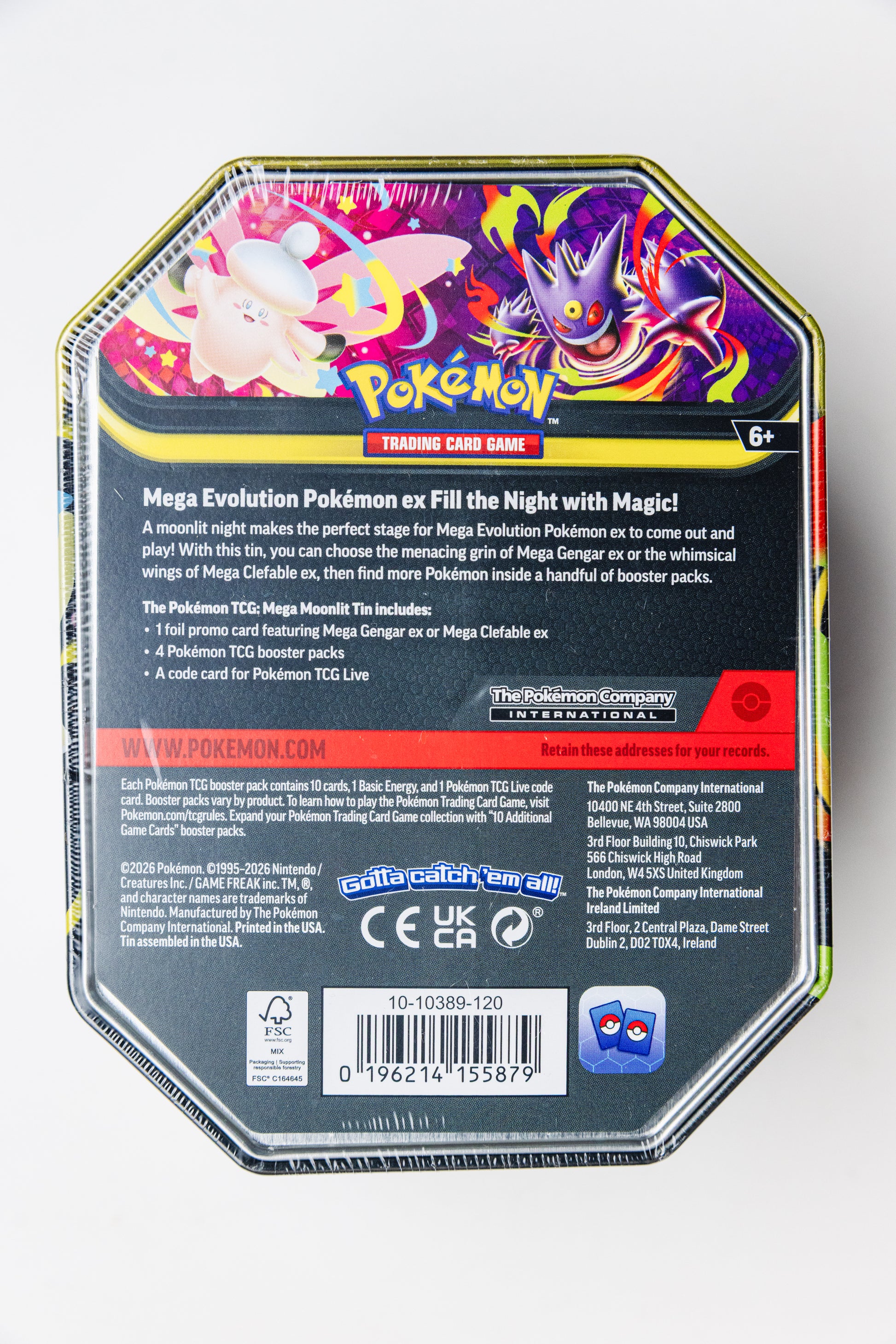 Pokemon TCG Moonlit Tin - Mega Gengar EX (SEALED)