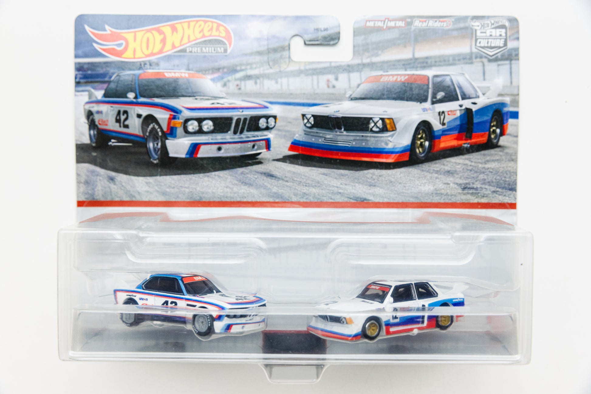 2 Pack '73 BMW 3.0 CSL Race Car + BMW 320 Group 5 - (Damaged Card)