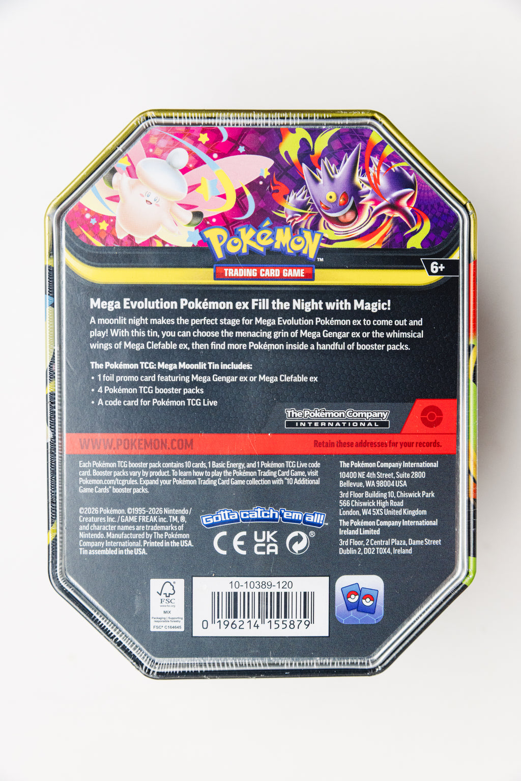 Pokemon TCG Moonlit Tin - Mega Clefable EX (SEALED)