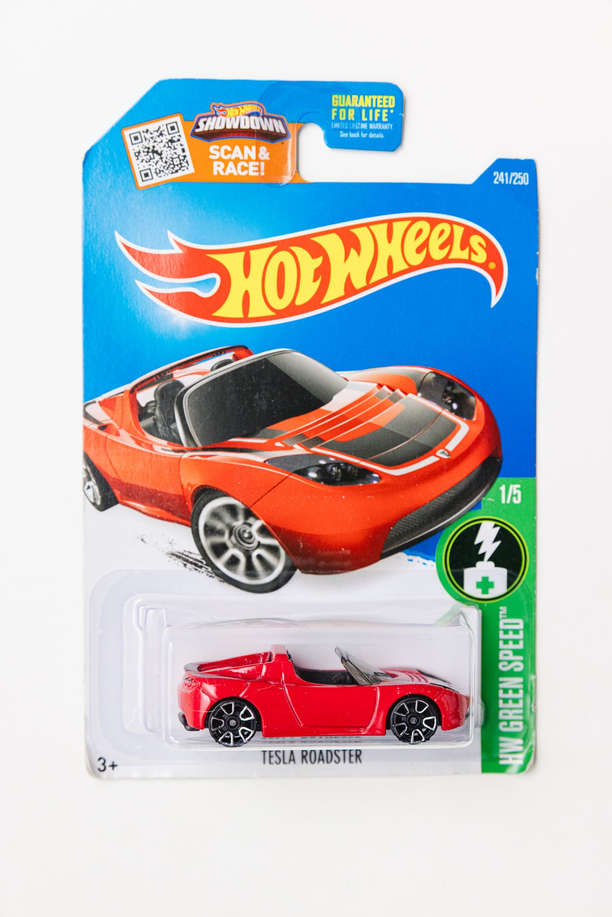 Tesla Roadster - HW Green Speed (Damaged Card)