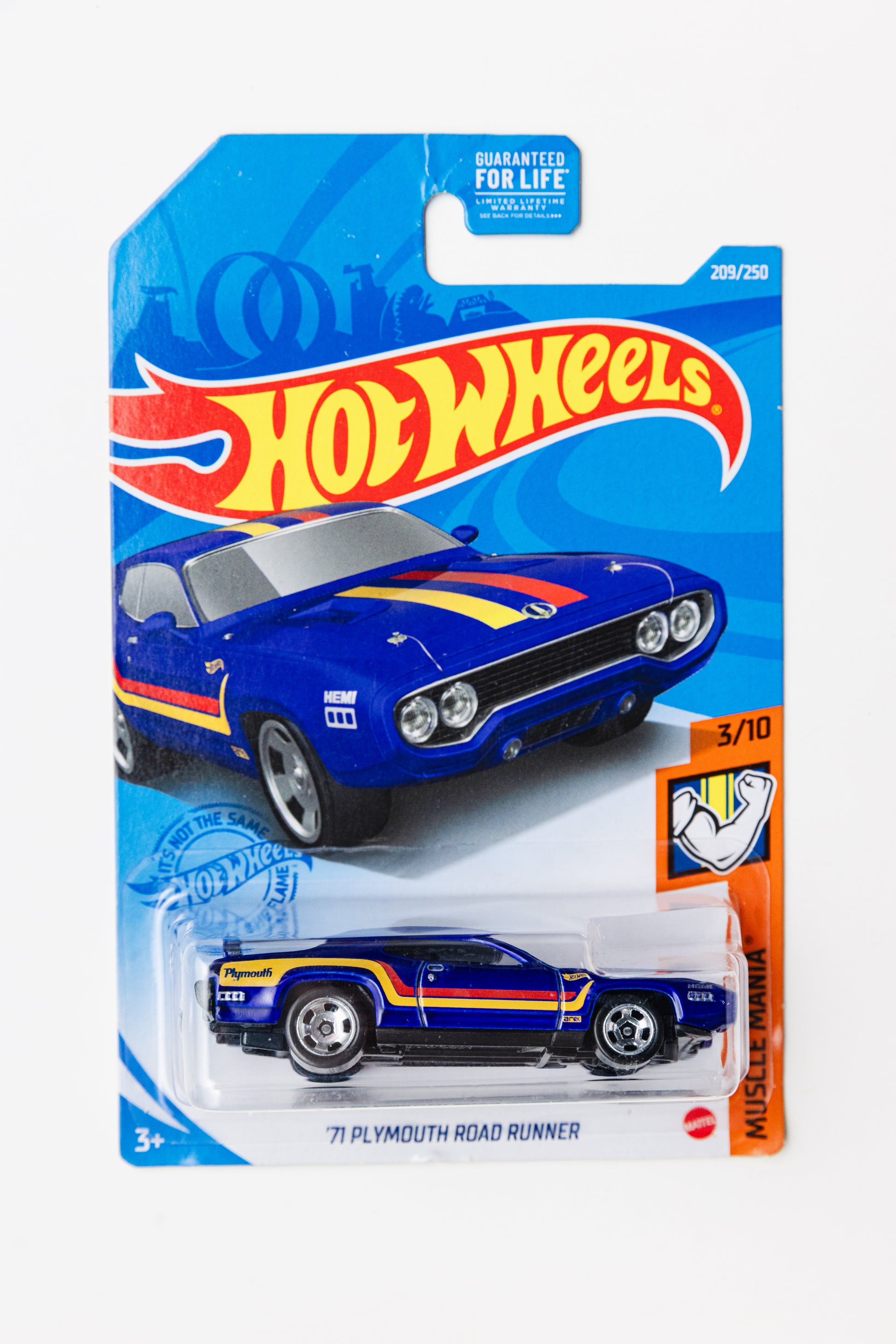 '71 Plymouth Road Runner - Muscle Mania (Damaged Blister+Card)