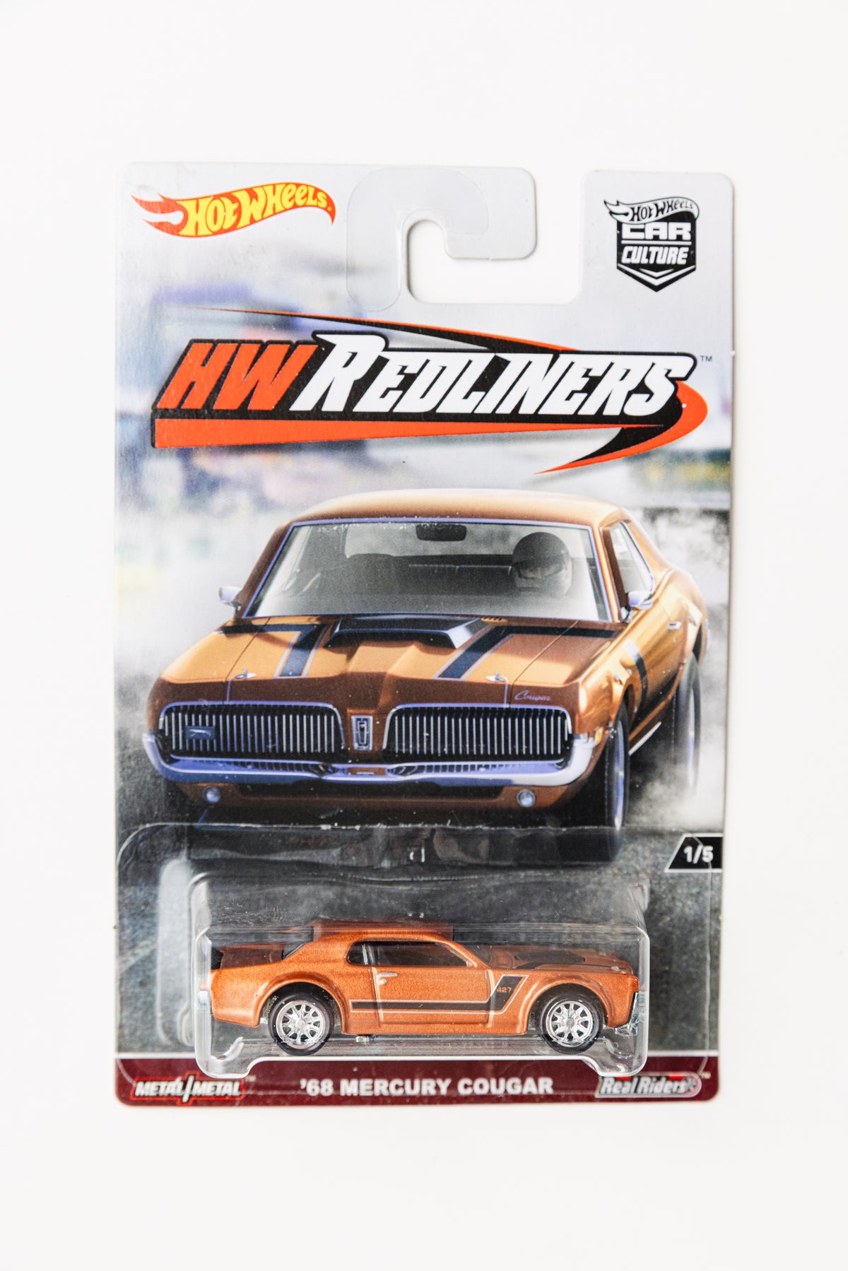 HW Redliners '68 Mercury Cougar - 1/5 (Damaged Card)