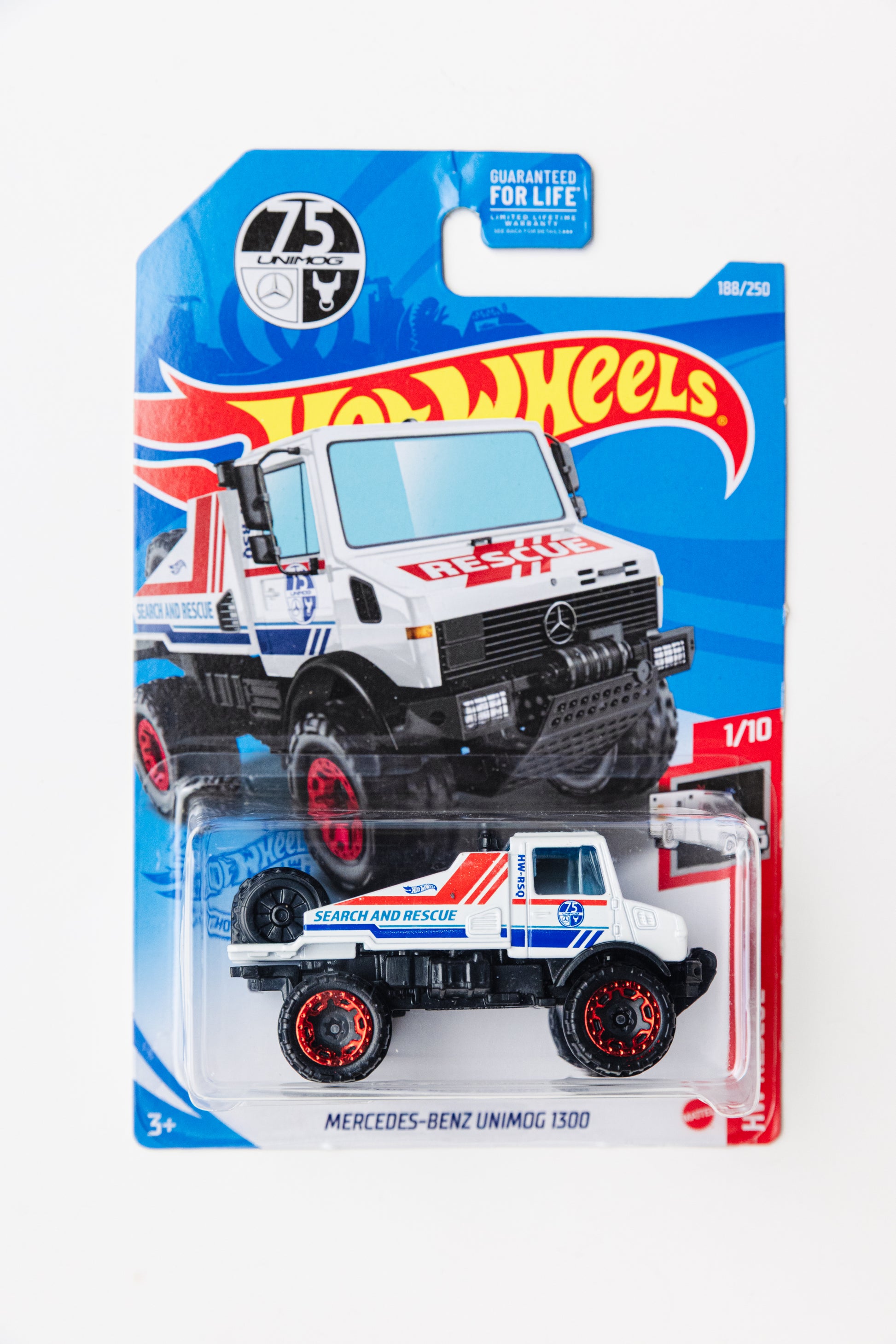 Mercedes-Benz Unimog 1300 - HW Rescue (Damaged Card)