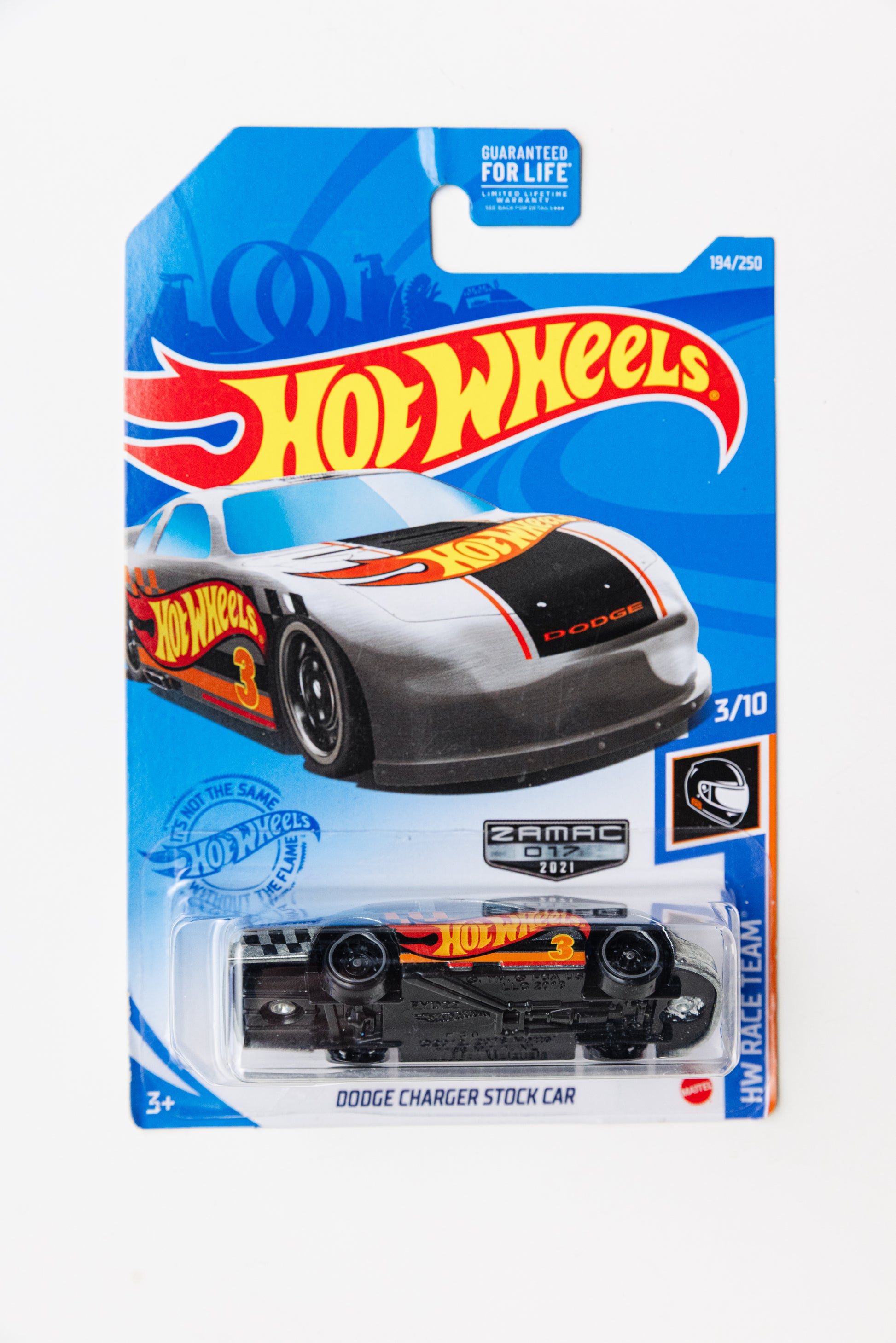 Dodge Charger Stock Car ZAMAC - HW Race Team (Damaged Card)