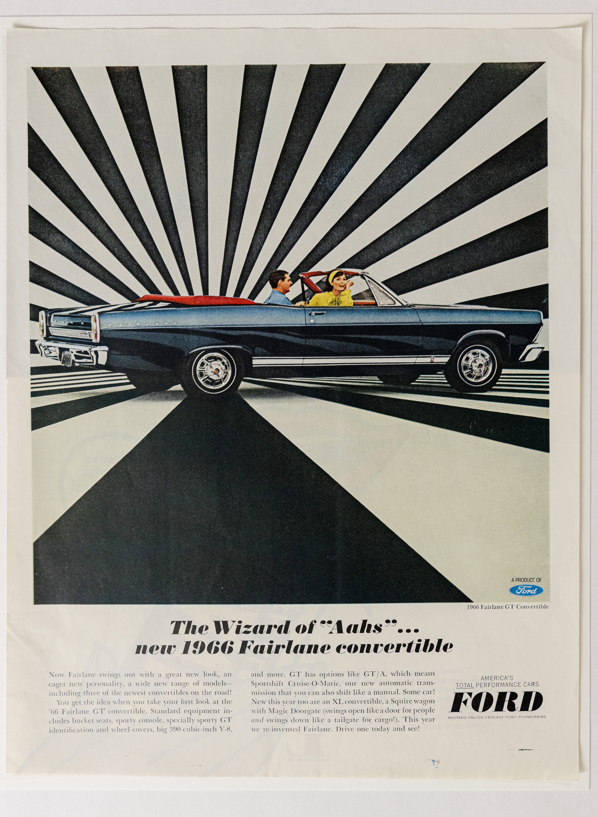 Vintage Ad - 1966 Fairlane Convertible