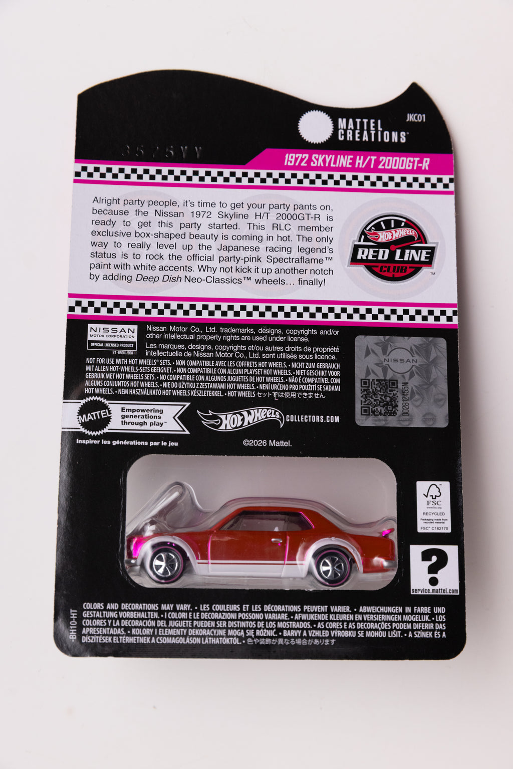 RLC 1972 Skyline H/T 2000GT-R - Pink