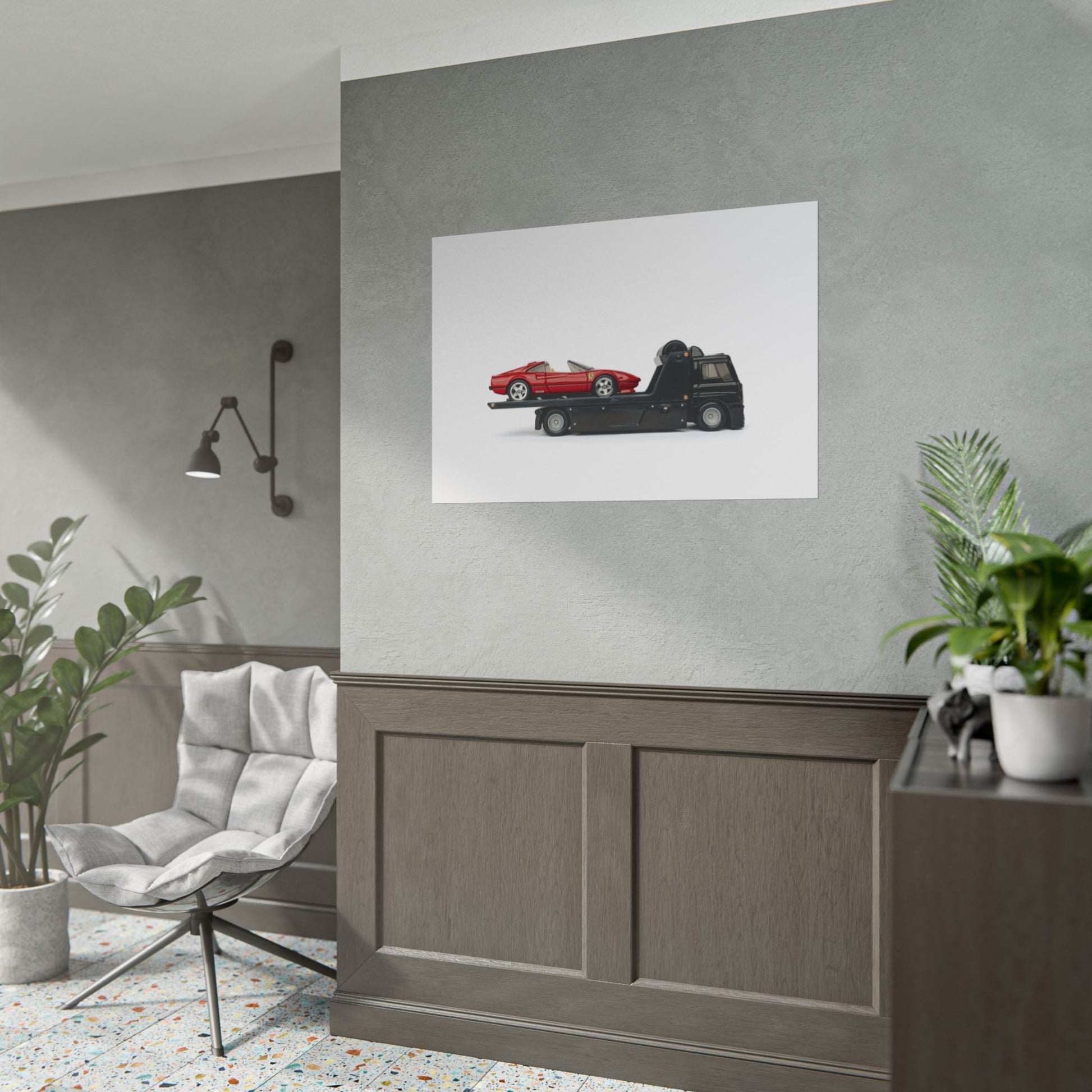 Ferrari Red Vintage Super Car Poster - Toy Photography Print